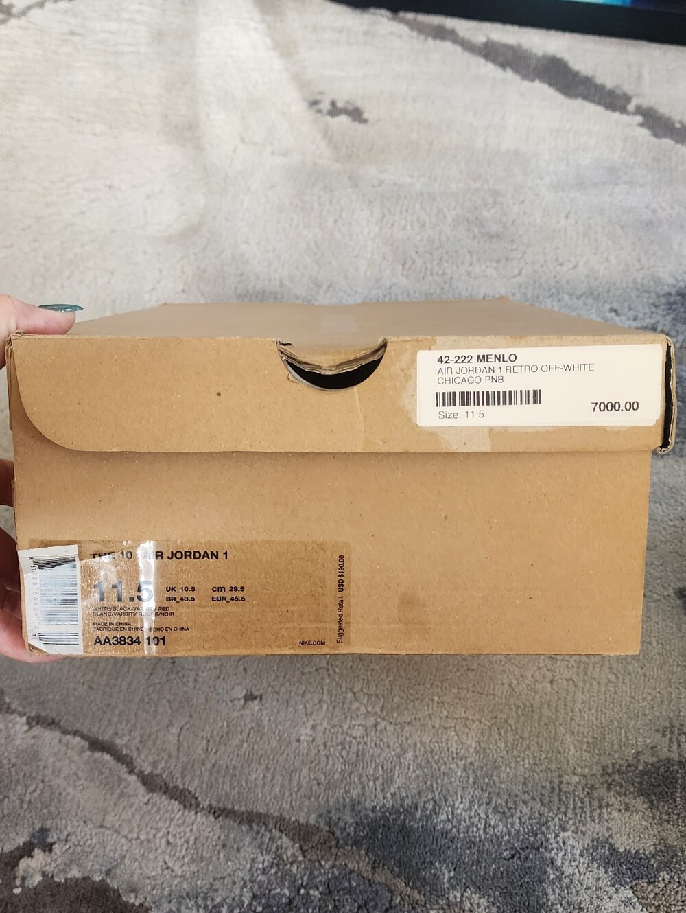 Size 11.5 - Jordan 1 Retro OG x Off-White High Chicago - Picture 13 of 13